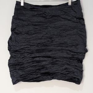 Sarah Pacini Textured Navy Mini Skirt Size M